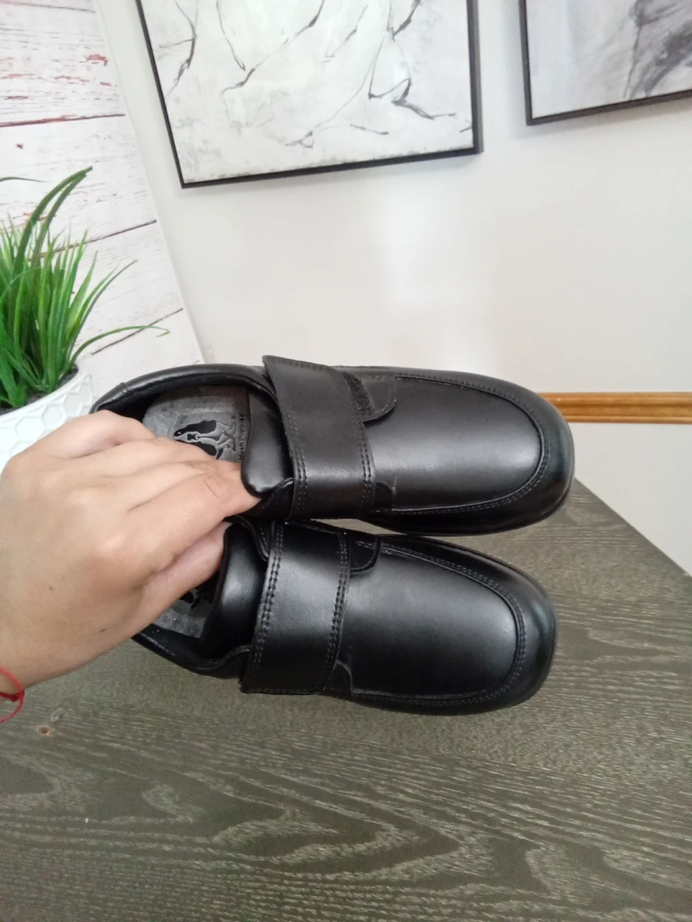 Hush Puppies Kids Black Leather School Shoes Size 1 Wide